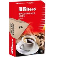 Filtero Фильтры для кофеварок Classic №4, коричневые, 80 шт., арт 4/80