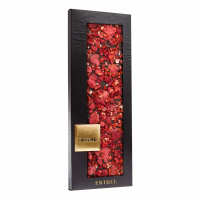 Горький шоколад ChocoMe B103, Лепестки роз, клубника, малина, 110г. Горький шоколад ChocoMe B103, Лепестки роз, клубника, малина, 110г.