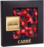 Молочный шоколад ChocoMe 50V107, Лепестки фиалки,клубника, 50г. Молочный шоколад ChocoMe 50V107, Лепестки фиалки,клубника, 50г.