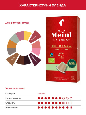 Кофе в капсулах Julius Meinl Espresso Delizioso,10 шт.
