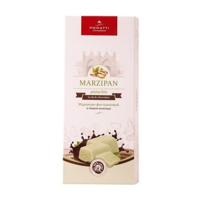 Pomatti Марципан фисташковый в тёмном шоколаде, 85 г. Pomatti Марципан фисташковый в тёмном шоколаде, 85 г.