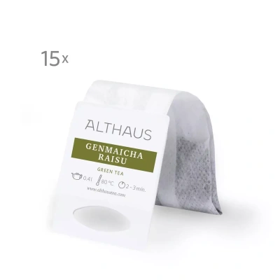Чай зеленый Althaus Genmaicha Raisu пакетики для чайника 15x4гр. Чай зеленый Althaus Genmaicha Raisu пакетики для чайника 15x4гр.