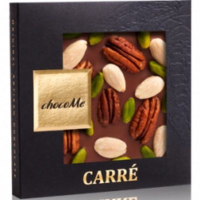 Молочный шоколад ChocoMe 50M104, Пекан, фисташки Бронте, миндаль, 50 г Молочный шоколад ChocoMe 50M104, Пекан, фисташки Бронте, миндаль, 50 г