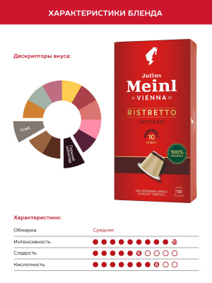 Кофе в капсулах Julius Meinl Ristretto Intenso BIO,10 шт.