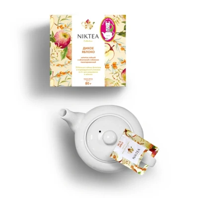 Напиток чайный Niktea Wild Apple (Дикое Яблоко), саше на чайник 20x4 гр.