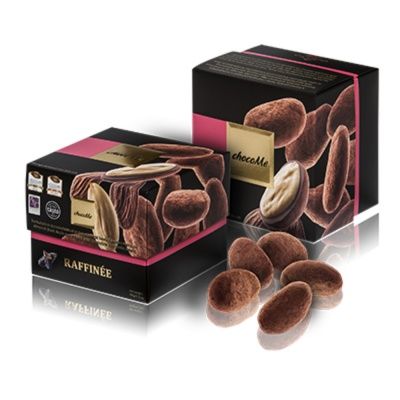 Конфеты Raffinee ChocoMe RF105, Горький шоколад. Миндаль с перцем из мадагаскара и какао порошком, 120 г