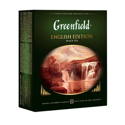 Чай в пакетиках чёрный Greenfield English Edition, 100 x 2гр.
