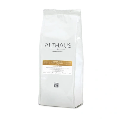 Чай черный Althaus Golden Earl Grey Caramel ароматизированный листовой, 200гр. Чай черный Althaus Golden Earl Grey Caramel ароматизированный листовой, 200гр.