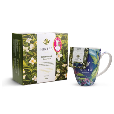 Чай зелёный Niktea Silver Jasmine (Серебряный Жасмин), саше на чайник 20x4 гр.