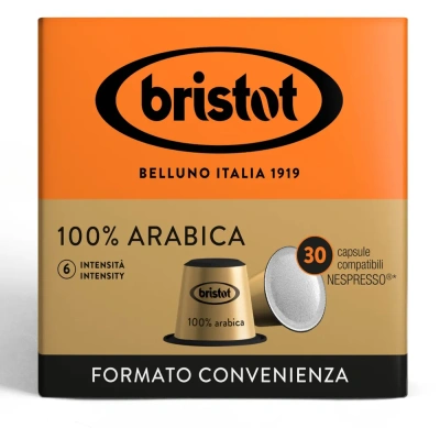 Кофе в капсулах Bristot Arabica100%,30шт Кофе в капсулах Bristot Arabica100%,30шт