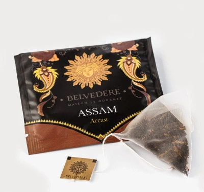 Чай черный Belvedere Assam в пирамидках 100x3гр. Чай черный Belvedere Assam в пирамидках 100x3гр.