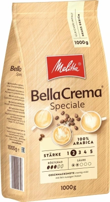 Кофе в зернах BELLA CREMA speciale, 1 кг. Кофе в зернах BELLA CREMA speciale, 1 кг.